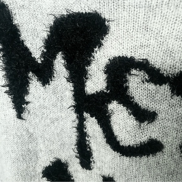 Katie Judith fuzzy fitted sweater with text detail size S - Picture 4 of 4